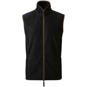 Premier Mens Artisan Fleece Oversized Vest / Black/Brown